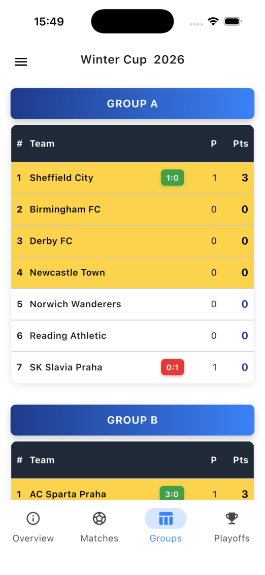 Sportobot screenshots